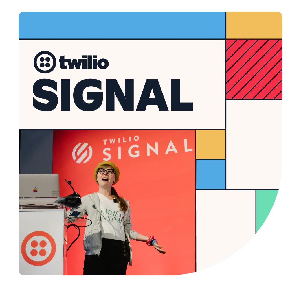 Speaker presenting at Twilio Signal